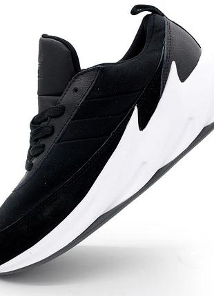 Мужские кроссовки adidas sharks черно-белые. топ качество! 42. размеры в наличии: 41, 42, 45.