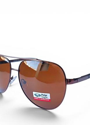 Очки солнцезащитные поляризованные классические капля-авиатор polar eagle polarized pe0454_c02