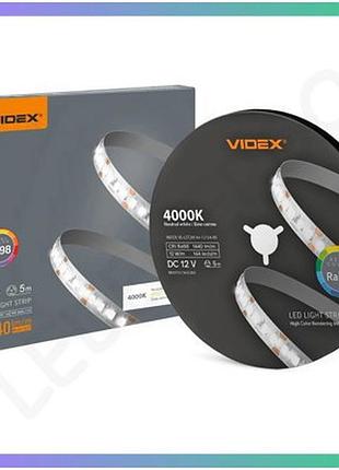 Светодиодная лента videx 60-5050 dc12v 12вт 1440lm 4000k 5м для освещения кухонь и офисов мин зам 5м бобина