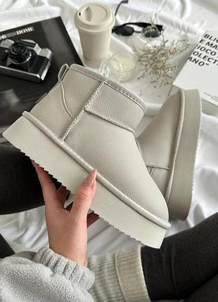 Ugg ultra mini platform lether grey