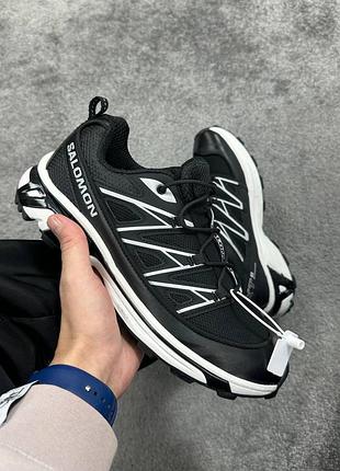 Мужские черные кроссовки salomon xt-6 expanse black white gore-tex winter termo х саломон 45
