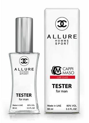 Тестер чоловічий chanel allure homme sport, 60 мл