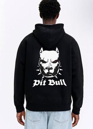 Зип-худи pit bull germany logo пит буль толстовка кофта lonsdale черный