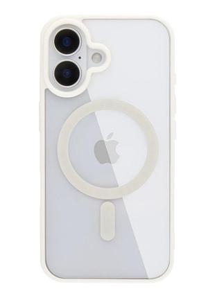 Чохол new tpu color with magsafe для iphone 16 white