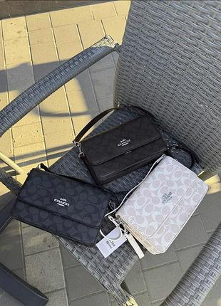 Женская сумка coach, сумка коач, сумка на плечо, сумка через плечо, кросс-боди 2528 чорний
