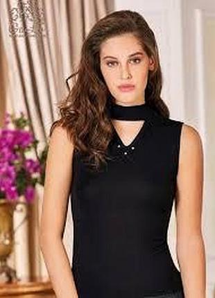 Женская блуза черная berrak 8065 xl
