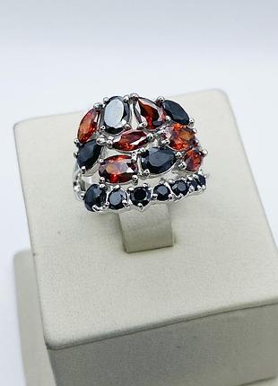 Каблучка срібна з фіанітом "монблан" 19,5 5,15 г