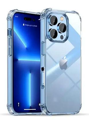 Чехол противоударный для iphone 16 pro max силиконовый прозрачный защита от падений и ударов