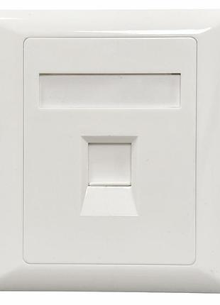 Рамка 86×86 під один модуль keystone, зі шторкою, kingda