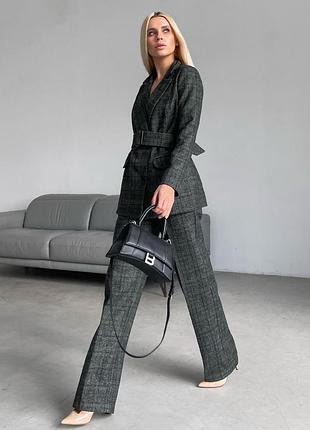 Брюки 3373-c02 xl зелена клітинка