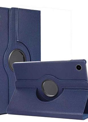Чехол книжка поворотный 360 для планшета samsung galaxy tab a9 8.7' sm-x110 sm-x115 sm-x117 dark blue