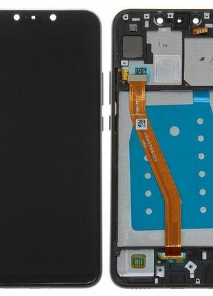 Дисплей для huawei nova 3i, p smart plus, p smart+ (ine-lx1, ine-lx2) із синсером і рамкою чорний оригінал