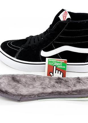 Зимние vans old skool ванс олд скул черные c мехом. топ качество! 41. размеры в наличии: 39, 41.