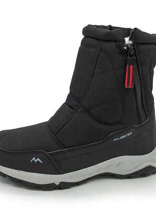Зимние черные дутики с мехом winter 41. размеры в наличии: 37, 40, 41.