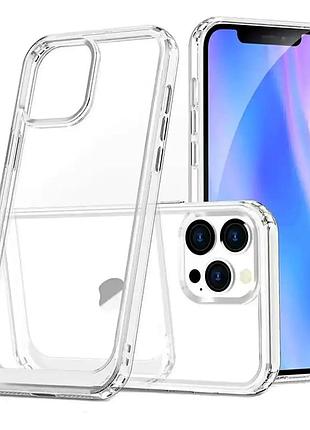 Чохол протиударний для iphone 14 pro max силіконовий magsafe захист від падінь прозорий