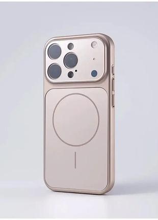 Чехол ag glass case с magsafe для iphone 17 pro полиуретановая накладка защитный аксессуар desert gold