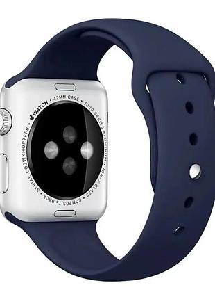 Ремешок sport band для apple watch 38 40 41 мм из резины для спорта и активного отдыха midnight blue