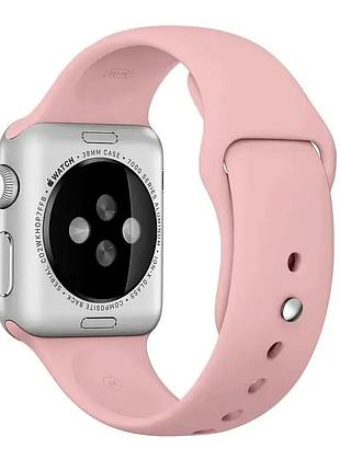 Ремешок sport band для apple watch 38 40 41 мм резиновый для активного отдыха розовый