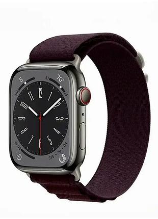 Ремешок alpine loop для apple watch 38 40 41 мм прочный удобный активное использование цвет marsala