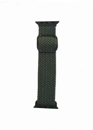 Ремешок braided для apple watch 42 44 45 49 мм активный отдых и повседневное использование зеленый
