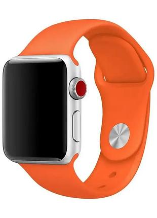 Ремінець sport band силіконовий для занять спортом apple watch 42 44 49 мм жовтогарячий