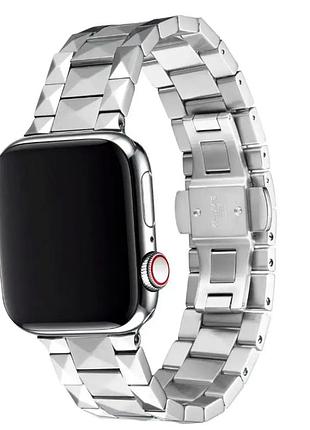Ремешок для apple watch 38 40 41 мм керамика защита белый rhombus design