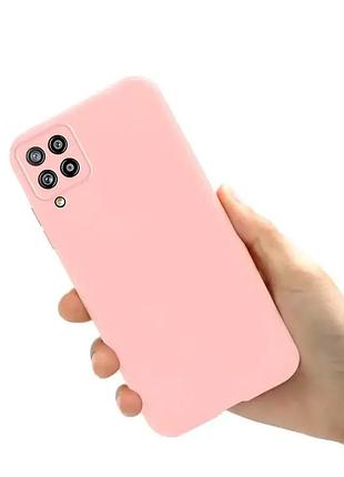Чохол силіконовий для samsung a22 pink sand захист від ударів легкий доступ до всіх кнопок