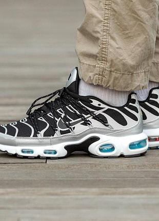 Nike air max tn plus lace toggle black grey мужские кроссовки размер 43 (27,5 см) 45