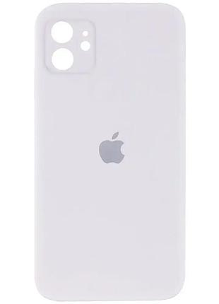 Чехол силиконовый для iphone 12 белый противоударный с защитой камеры для надежной защиты телефона