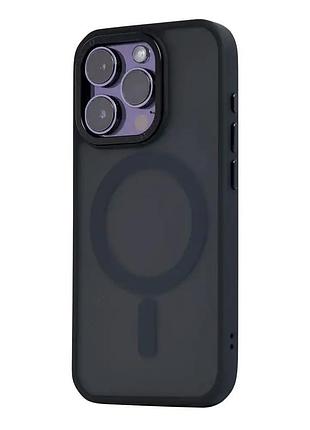 Чехол противоударный для iphone 16 pro max силиконовый черный с magsafe защита от ударов и падений