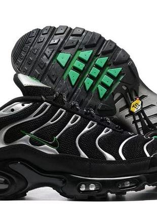 Nike air max plus tn black silver green мужские кроссовки размер 41 (26 см) 42
