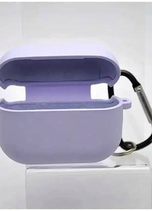 Чохол для airpods pro 3 захист із мікрофібри легкий компактний світло-фіолетовий
