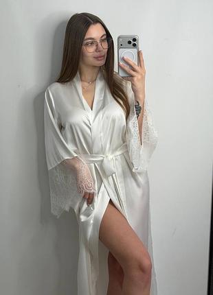 Вишуканий шовковий халат 🌸