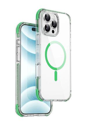 Чохол силіконовий для iphone 12 12 12 pro mint протиударний з magsafe захист від падінь