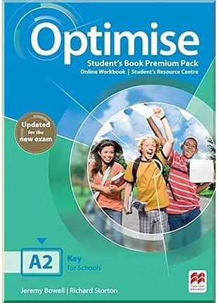 Учебник optimise a2 student's book premium pack updated for the new exam