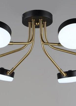 Люстра потолочная светодиодная valeso n6665/6, led, 15000lm, черный+медный