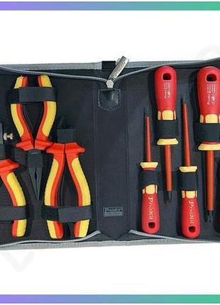 Набор диэлектрических отверток и плоскогубцев pro'skit pk-2801 инструменты для электриков набор инструментов