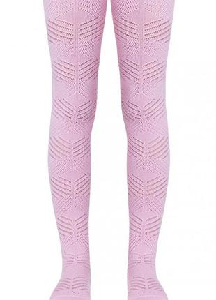 Колготки детские conte-kids miss (274) ажурные 150-152, светло-розовый