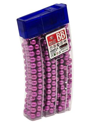 Пульки для детского оружия td2023133(violet) пластик 6 мм, 500 шт