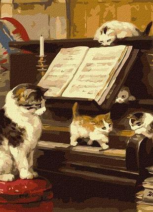 Картина за номерами - уроки гри на піаніно ©henriette ronner-knip ідейка 40х50 см (kho4330)