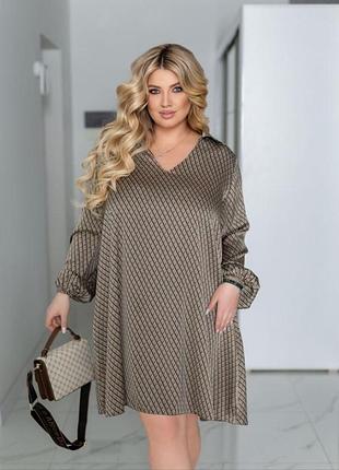 Женское платье из шелка 60-62, моко