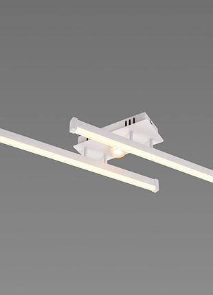 Люстра стельова світлодіодна valeso 2 плафони led 20w білий золото сталь акрил yh1310/2