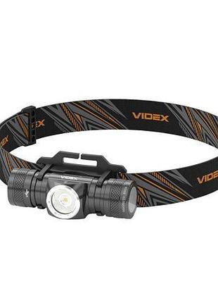 Фонарь налобный videx vlf-h065a (luminus sst40, 1200 люмен, 6 режимов, 1x18650, 2xcr123a, usb-c)