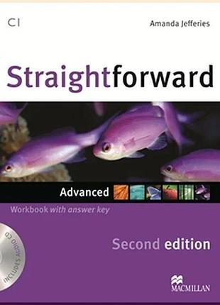 Рабочая тетрадь straightforward second edition advanced workbook with key and audio-cd