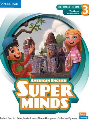 Рабочая тетрадь super minds second edition 3 workbook with digital pack
