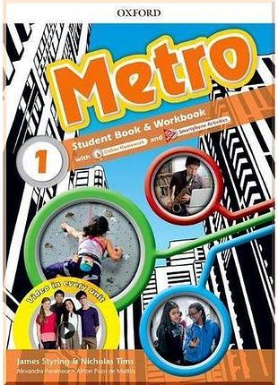 Підручник і робочий зошит metro 1 student's book and workbook pack with online homework