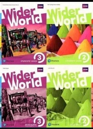 Wider world s, 1, 2, 3, 4, один комплект wb+pb по выбору