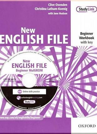 Рабочая тетрадь new english file beginner workbook with key and multirom