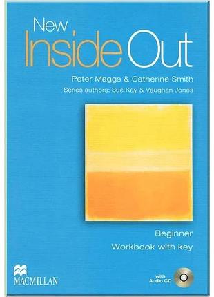 Рабочая тетрадь new inside out beginner workbook with key and audio cd