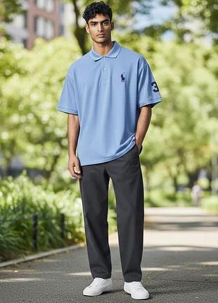 Мужская футболка -поло голуба xl